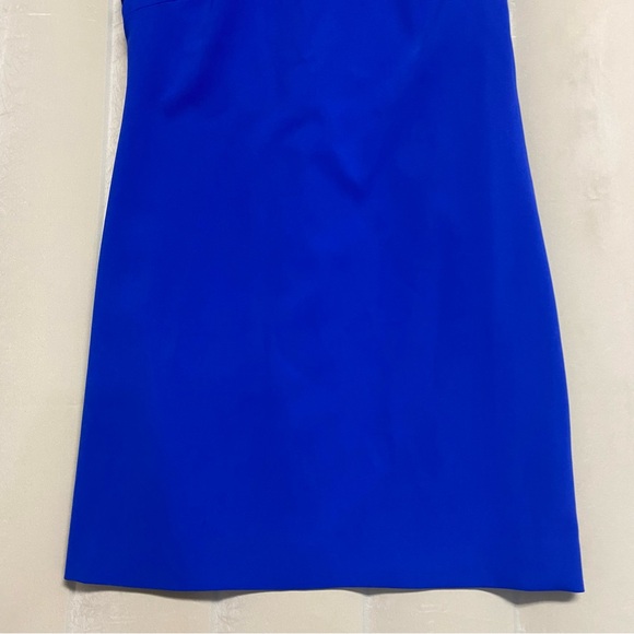 Alice + Olivia Women’s Elsa Dress Size 10 Ruffle Trim Shift Ultramarine Designer - Picture 4 of 10